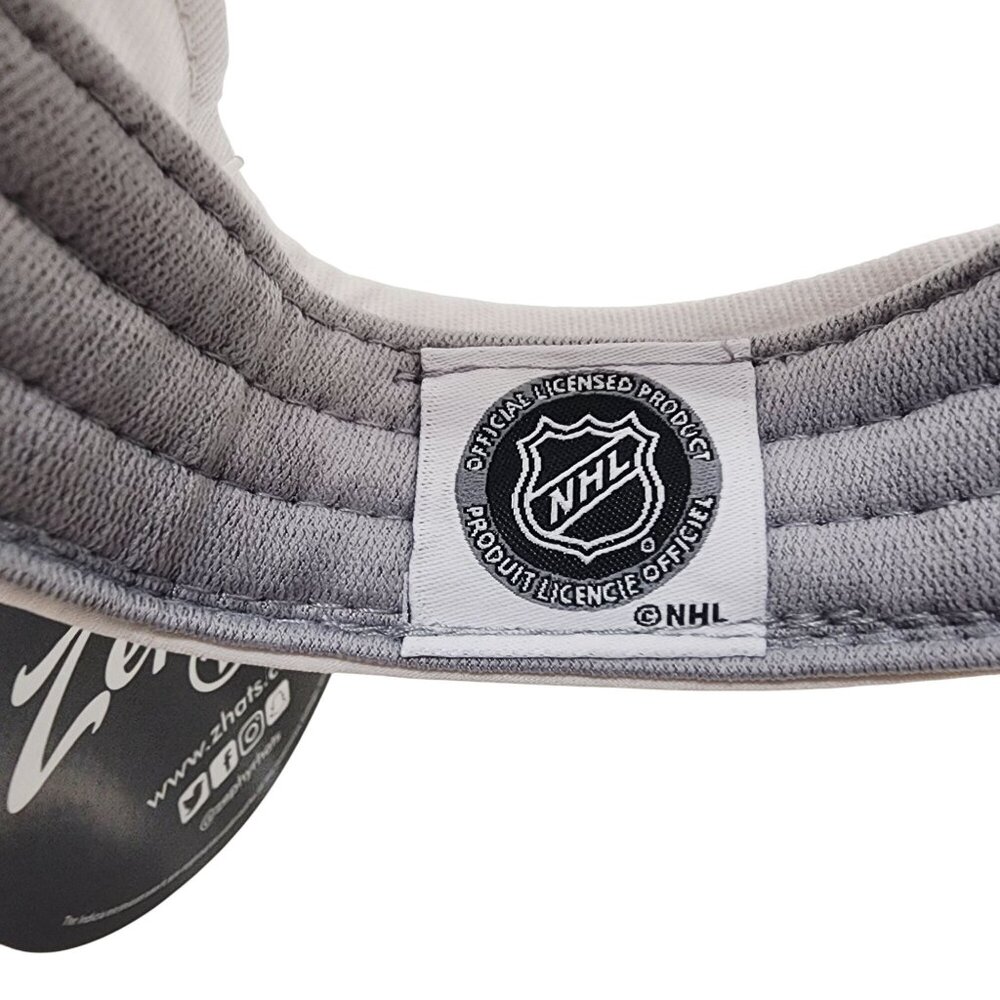 Vancouver Canucks NHL Licensed White Visor Hat By Zephyr - Picture 4 of 7